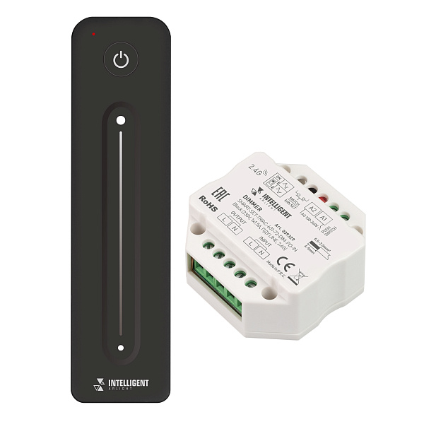 INTELLIGENT ARLIGHT Диммер SMART-SET-TRIAC-601-72-DIM-PD-IN Black (230V, 1x1.5A, ПДУ LINE, 2.4G) (IARL, IP20 Пластик, 5 лет) Lednikoff