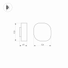 Светильник LGD-SWAMP-WALL-7W Warm3000 (GR, 93 deg, 230V) (Arlight, IP65 Металл, 3 года) Lednikoff