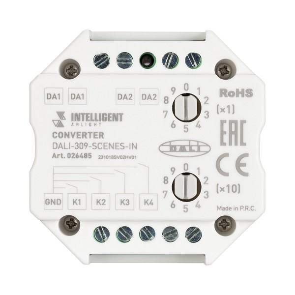 INTELLIGENT ARLIGHT Конвертер DALI-309-SCENES-IN (DALI bus) (Arlight, -) Lednikoff