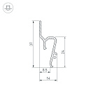 Профиль STRETCH-SHADOW-TECH-2000 BLACK (A2-DELTA) (Arlight, Алюминий) Lednikoff