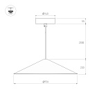 Светильник SP-MAKOTO-R750-14W Warm3000 (WH, 36 deg, 230V, TRIAC) (Arlight, IP20 Металл, 3 года) Lednikoff