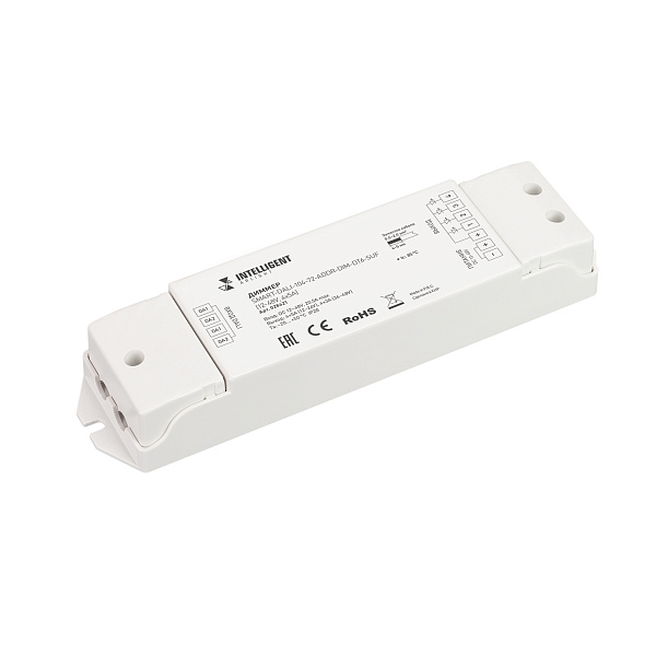 INTELLIGENT ARLIGHT Диммер SMART-DALI-104-72-ADDR-DIM-DT6-SUF (12-48V, 4x5A) (IARL, IP20 Пластик, 5 лет) Lednikoff