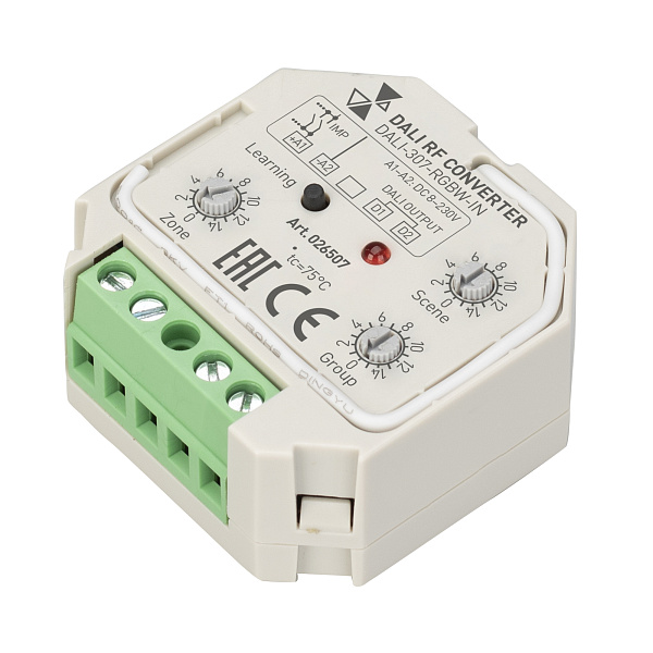 INTELLIGENT ARLIGHT Конвертер RF-сигнала DALI-307-RGBW-IN (DALI-BUS, RF, PUSH) (IARL, -) Lednikoff