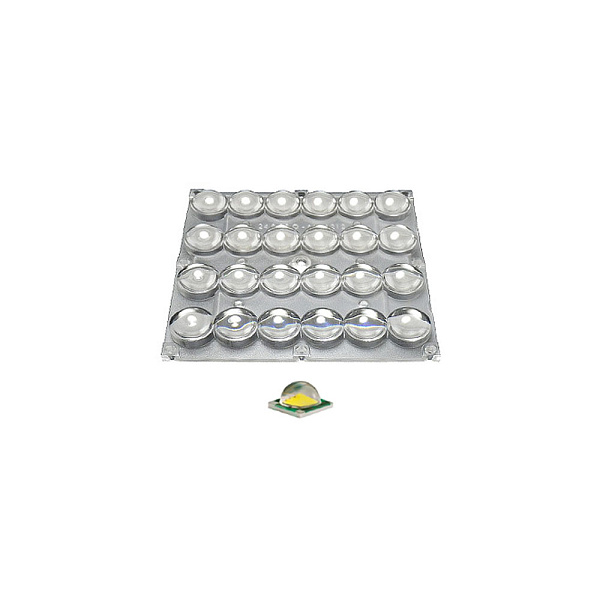 Блок линз 24B70-M120х120 (70°, 24x LED) (Turlens, -) Lednikoff