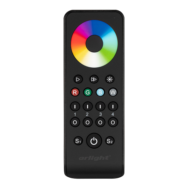 Пульт SMART-R43-RGBW Black (4 зоны, 2.4G) (Arlight, IP20 Пластик, 5 лет) Lednikoff