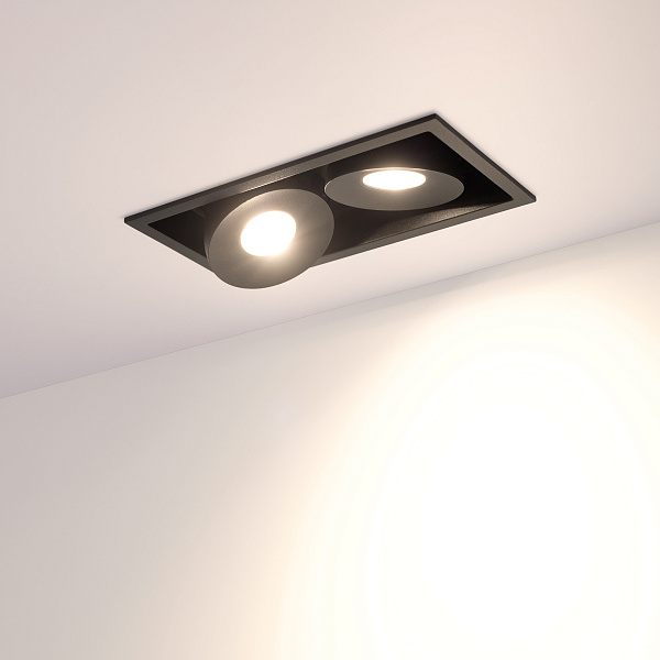 Светильник CL-SIMPLE-S148x80-2x9W Warm3000 (BK, 45 deg) (Arlight, IP20 Металл, 3 года) Lednikoff