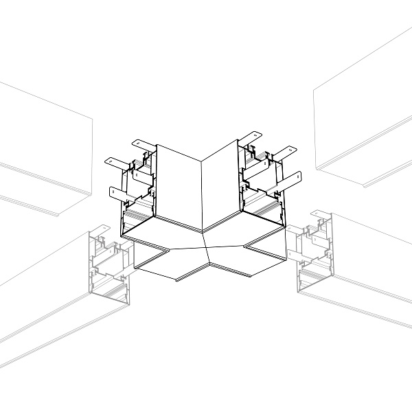 Угол S2-LINE-5470-X90 крестовой (Arlight, Металл) Lednikoff