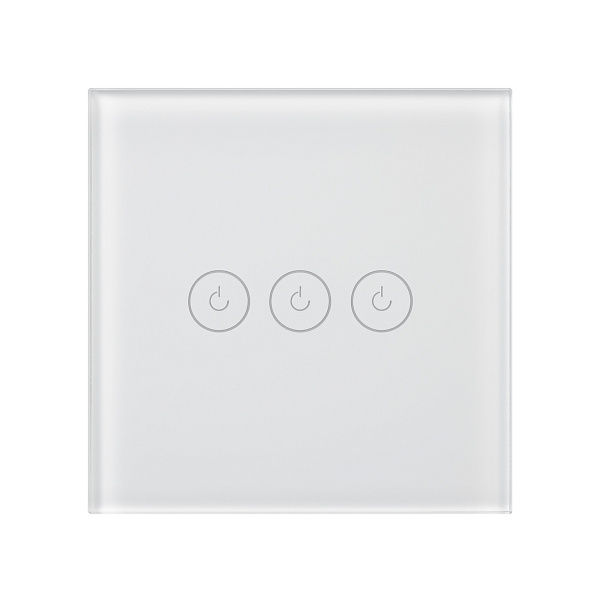 Выключатель сенсорный SWT-OMALI-S03-ZB-WH (250V, 10A, Zigbee) (Arlight, Стекло) Lednikoff