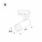 Светильник LGD-GELIOS-4TR-R95-40W Day4000 (BK, 20-60 deg, 230V, DALI) (Arlight, IP20 Металл, 3 года)