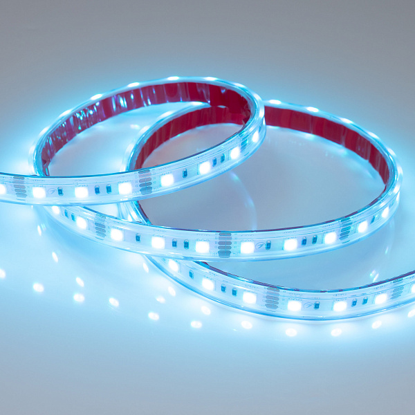 Светодиодная лента RTW 2-5000PS 12V RGB 2x (5060, 300 LED, LUX) (Arlight, 14.4 Вт/м, IP67) Lednikoff