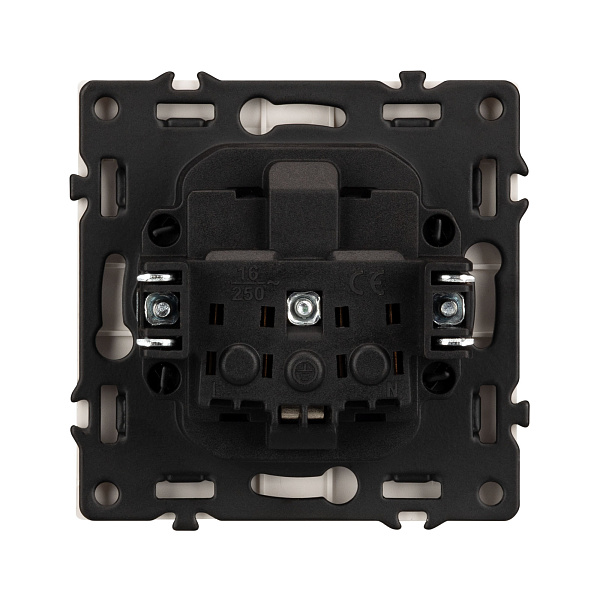 Механизм розетки влагозащищённый SCT-NOBE-MCP-SFPL-IS (230V, 16A) (Arlight, Никель) Lednikoff