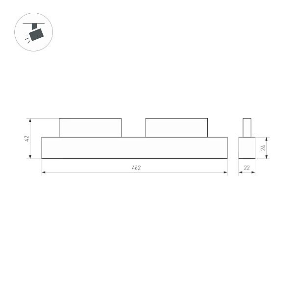 Светильник MAG-ORIENT-FLAT-L465-16W Day4000-MIX (BK, 80 deg, 48V, TUYA) (Arlight, IP20 Металл, 5 лет) Lednikoff