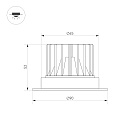 Светильник MS-ATLAS-TRIMLESS-R50-8W Warm3000 (WH, 32deg, 230V) (Arlight, IP20 Металл, 5 лет) Lednikoff