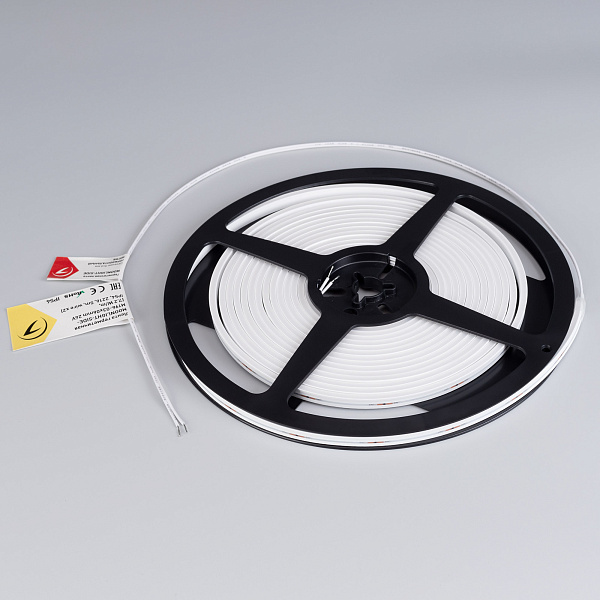 Светодиодная лента герметичная MOONLIGHT-SIDE-M196-03x06mm 24V Warm2700 (7.2 W/m, IP54, 2216, 5m, wire x2) (Arlight, Вывод прямой, 3 года)