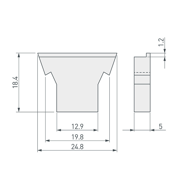 Заглушка для FOLED белая глухая (Arlight, Пластик) Lednikoff