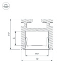 Профиль PIK-1010-2000 ANOD (Arlight, Алюминий) Lednikoff