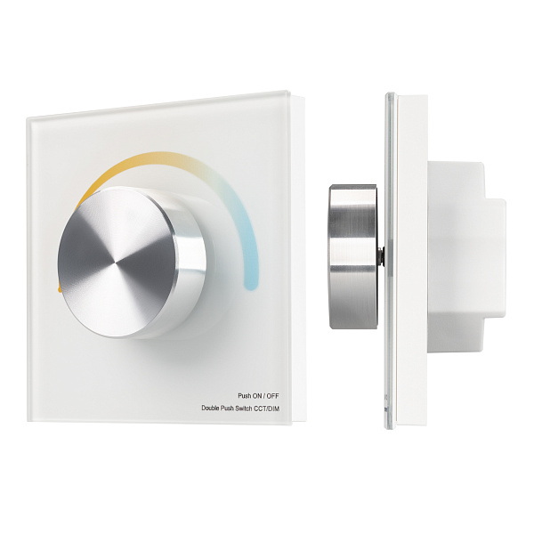 Панель SMART-P2-MIX-G-IN White (3V, Rotary, 2.4G) (Arlight, IP20 Пластик, 5 лет) Lednikoff