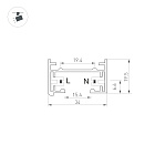 Трек LGD-2TR-TRACK-2000-BK (C) (Arlight, IP20 Металл, 3 года) Lednikoff