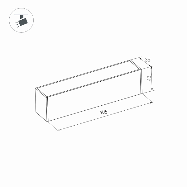 Светильник MAG-FLAT-45-L405-12W Day4000 (BK, 100 deg, 24V) (Arlight, IP20 Металл, 5 лет)