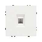ARL NOBE Розетка телефонная софт-тач белый кварц SCT-MTL1-SFPL-WH (RJ-11, 4C) (Arlight, -) Lednikoff