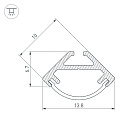 Профиль SL-KANT-H10-2000 BLACK (Arlight, Алюминий) Lednikoff