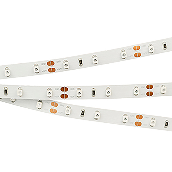 Светодиодная лента RT-A60-8mm 12V Yellow (4.8 W/m, IP20, 2835, 5m) (Arlight, Открытый) Lednikoff