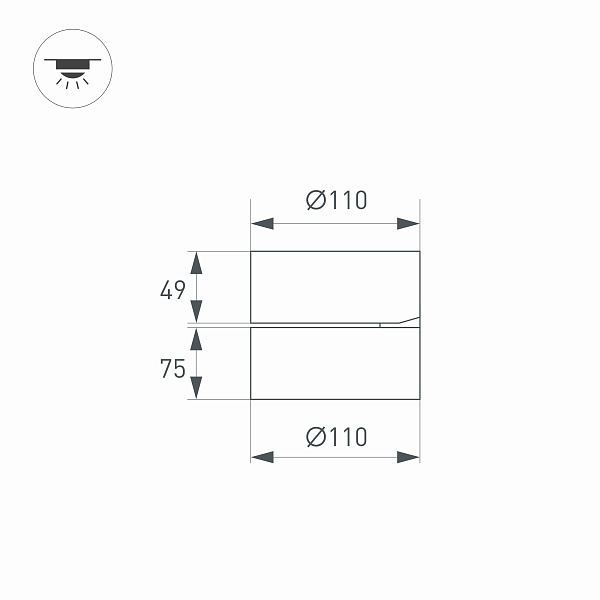 Светильник SP-RONDO-FLAP-R110-25W Day4000 (WH, 110 deg) (Arlight, IP40 Металл, 3 года) Lednikoff