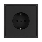 ARL NOBE Розетка зк со шторками софт-тач черный оникс SCT-MEU-SFPL-BK (250V, 16A) (Arlight, -) Lednikoff