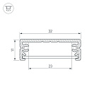 Профиль TOP-WIDE-H11-2000 (P30, С) (Arlight, Алюминий) Lednikoff