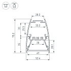 Профиль LINE-5075-U-HONEYCOMB-2000 BLACK (Arlight, Алюминий) Lednikoff