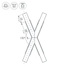 Крестовина PLS-LOCK-H25-Х135 (с экраном MAT-L) (Arlight, Металл) Lednikoff