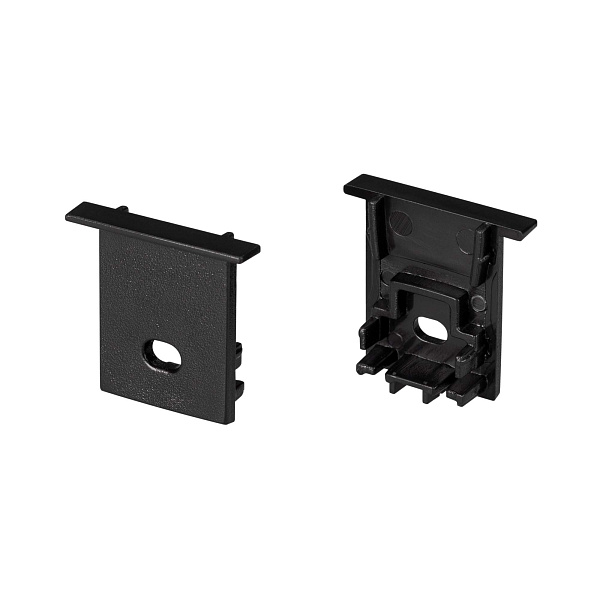 Заглушка SL-COMFORT-1722-F BLACK c отверстием (Arlight, Пластик) Lednikoff