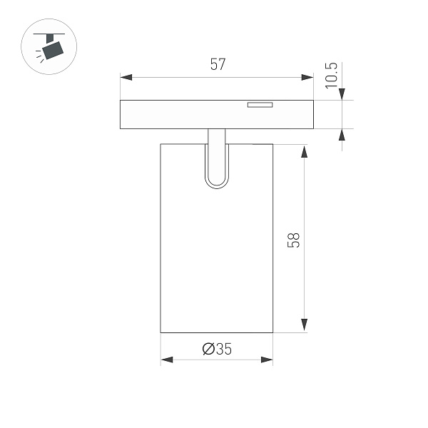 Светильник MAG-MICROCOSM-SPOT-R35-5W Day4000 (BK, 36 deg, 24V) (Arlight, IP20 Металл, 3 года)