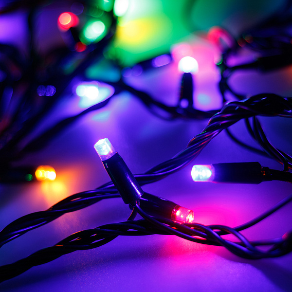 Светодиодная гирлянда ARD-STRING-PRO-10000-GREEN-100LED-LIVE RGB (230V, 7W) (Ardecoled, IP65) Lednikoff