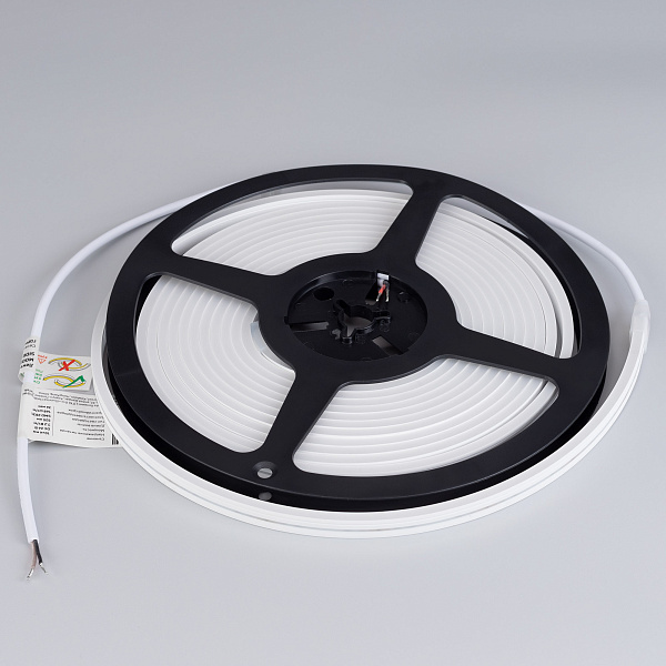 Светодиодная лента герметичная MOONLIGHT-SIDE-A168-4x10mm 24V Blue (7.2 W/m, IP65, 5m, wire x2) (Arlight, Вывод прямой, 3 года)