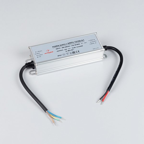 Блок питания ARPV-12150-A1 (12V, 12.5A, 150W) (Arlight, IP67 Металл, 3 года) Lednikoff