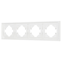 Рамка пластиковая FRM-TENDO-SFPL-4-WH (Arlight, Матовый белый)