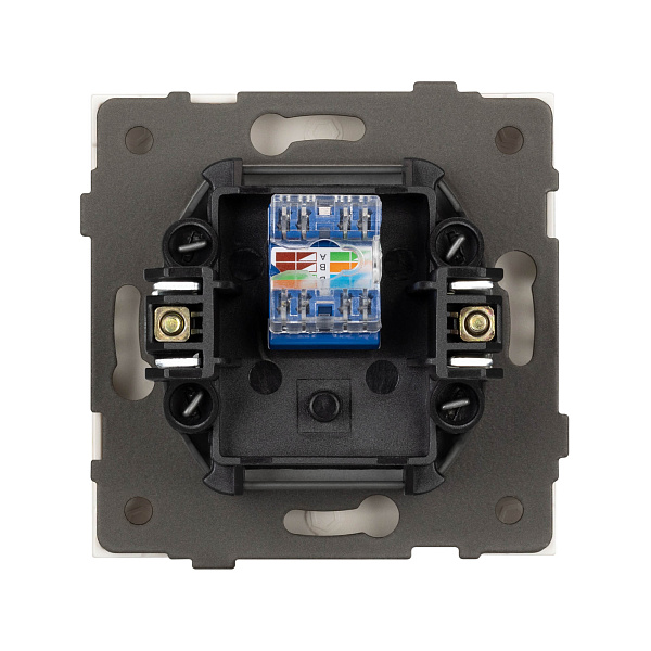 Механизм компьютерной розетки SCT-TENDO-MPC1-SFPL-WH (RJ-45, CAT6) (Arlight, Матовый белый) Lednikoff