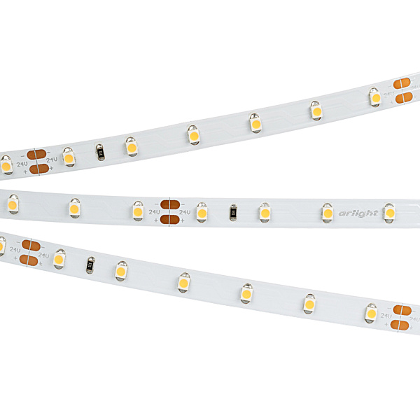 Светодиодная лента RT 2-5000 24V Warm2700 (3528, 300 LED, CRI98) (Arlight, 4.8 Вт/м, IP20) Lednikoff