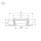 Профиль MIC-FS-3000 ANOD BLACK (Arlight, Алюминий) Lednikoff