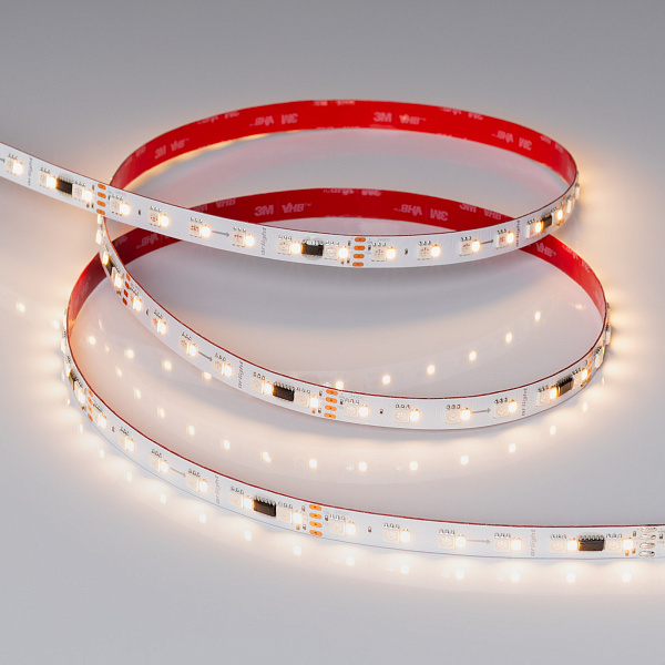 Светодиодная лента SPI-BA120-12mm 24V RGBW-Warm-PX6-BPT (16 W/m, IP20, 5060/2835, 5m) (Arlight, бегущий огонь) Lednikoff