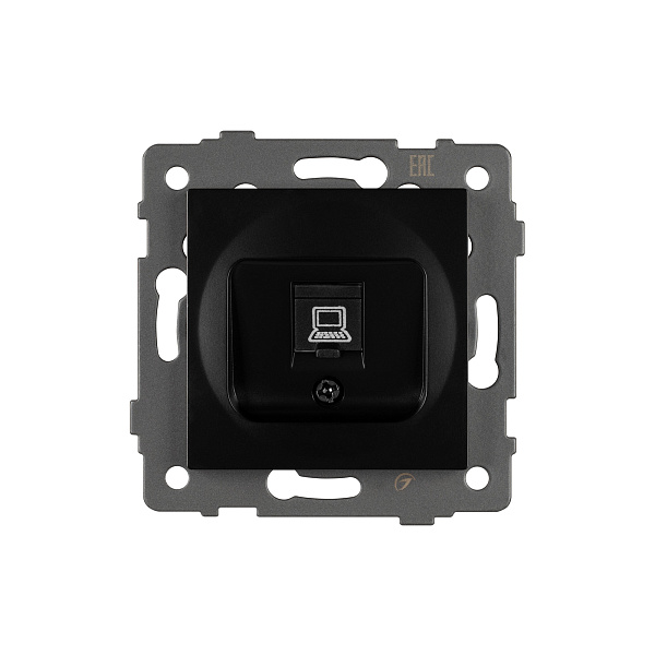 Механизм компьютерной розетки SCT-MPC1-PL-BK-V (RJ-45, CAT6) (Arlight, -) Lednikoff