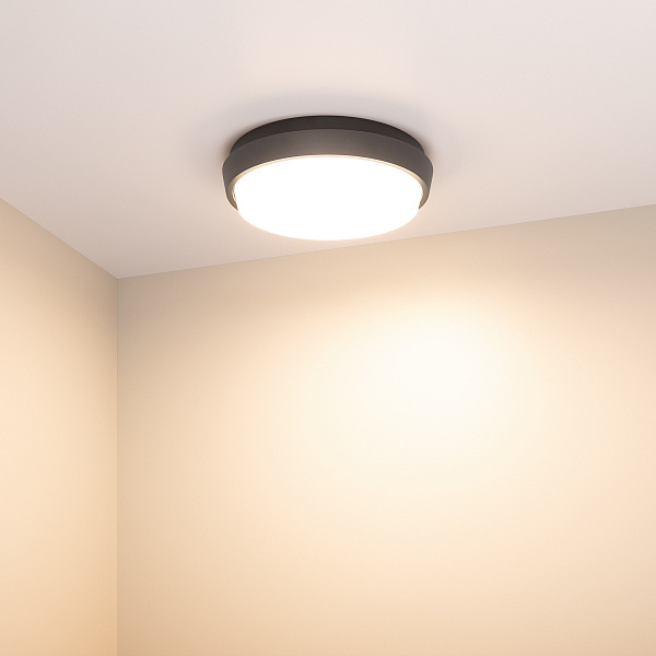 Светильник LGD-GIRO-R175-10W Warm3000 (GR, 110 deg, 230V) (Arlight, IP54 Металл, 3 года) Lednikoff