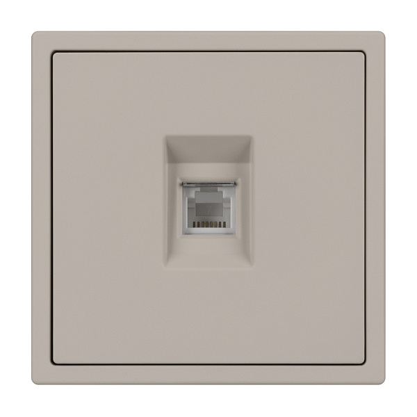 Механизм телефонной розетки SCT-NOBE-MTL1-SFPL-CA (RJ-11, 4C) (Arlight, Кашемир) Lednikoff