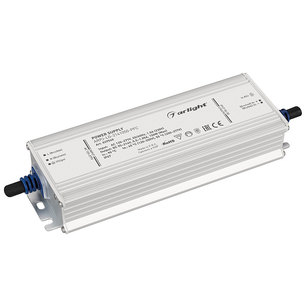Блок питания ARPJ-LG-2141050-PFC (150W, 95-214V, 0.5-1.05A) (Arlight, IP67 Металл, 5 лет) Lednikoff