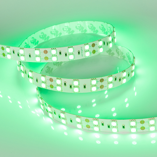 Светодиодная лента RT 2-5000 24V Green 2x2 (5060, 600 LED, LUX) (Arlight, 28.8 Вт/м, IP20) Lednikoff