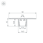 Профиль PDS-T-HIDE-2000 (Arlight, Алюминий) Lednikoff