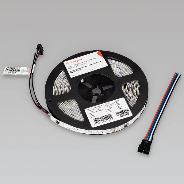 Светодиодная лента DMX-B60-10mm 24V RGB-PX6 (14 W/m, IP20, 5060, 5m) (Arlight, -) Lednikoff