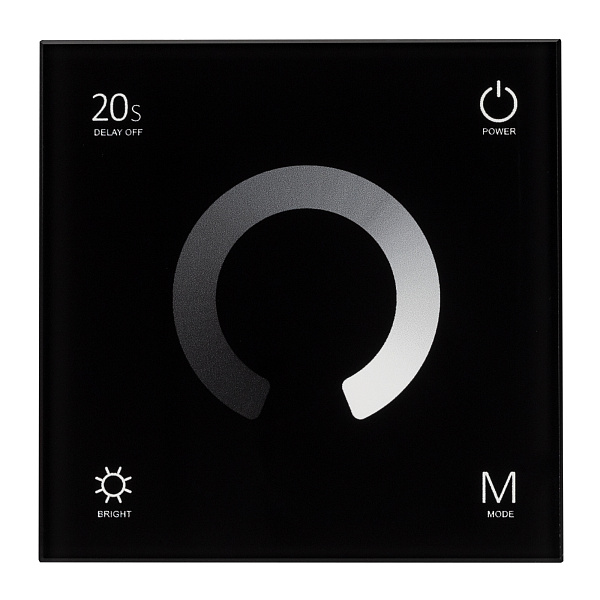 Панель SMART-P4-DIM-G-IN Black (12-24V, 4x3A, Sens, 2.4G) (Arlight, IP20 Пластик, 5 лет) Lednikoff