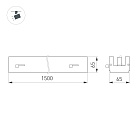 Светильник LGD-LUNGO-4TR-L1500-51W-75W Warm3000 (Белый, двойной асимметричный 2х20 deg, 230V) (Arlight, IP20 Металл, 5 лет)
